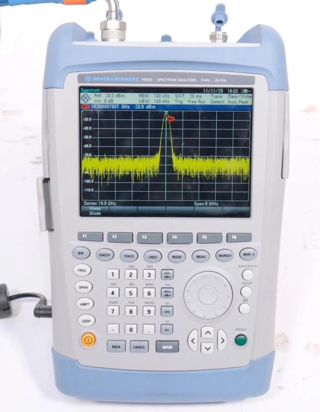 Rohde & Schwarz FSH20 10kHz–20GHz Spectrum Analyzer for RF Testing and Field Measurements Rohde & Schwarz FSH20 10kHz–20GHz Spectrum Analyzer for RF Testing and Field Measurements